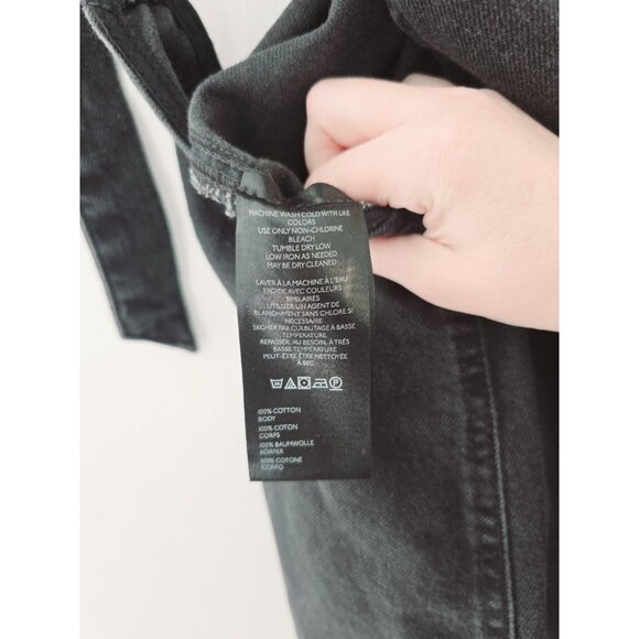 Free People We The Free Roller Black Overalls Black Slouchy V-Neck Jumpsuit S - Picture 7 of 10